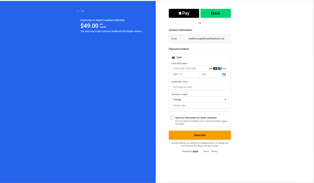 Stripe checkout when continuing after the trial, charged today
