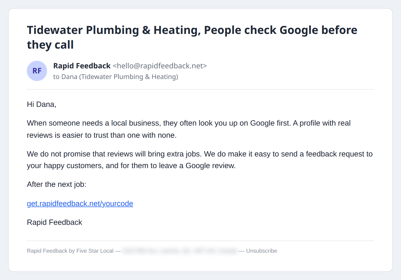 The People check Google before they call email